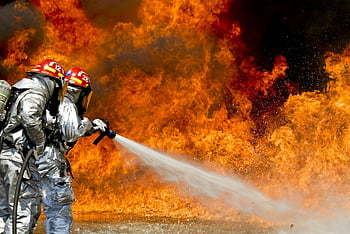 firefighters, huge fire, extinguishing fire, teamwork, brave firefighters, large fire, fire action, fireman, fire fighting, fire scene, determination