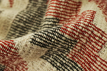 bílá černá červená textilie, ručně tkaný textil, Červená černá kostkovaná, Podrobná textura, řemeslo, tkaná látka, textilní vzor, detailní pohled, Červená černá bílá, Kostkovaný vzor, textilní design