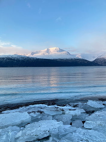 tromso, Norsko, Příroda, jezero, arktický, zamrzlý, zamrzlé jezero, fjord, Skandinávie, lofoty, zimní
