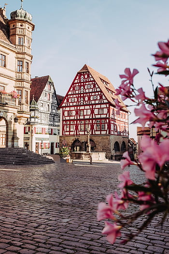 bâtiment, mairie, centre ville, centre historique, historiquement, tourisme, architecture, Rothenburg