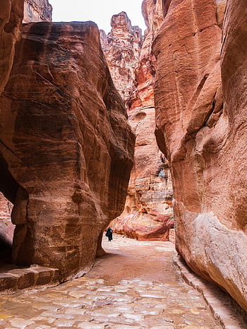 petra, Jordán, siq, Siq Canyon, pískovec, Skála, kaňon, světové dědictví, archeologie, kultura, příběh