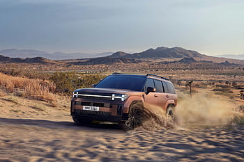 hyundai santa fe, pustynia, suv, Sandy Terrain, Szczepiona scena, poza drogą, krajobraz pustyni, przygoda, hyundai, Santa Fe, pojazd