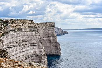 scogliera, viaggio, mare, paesaggio, natura, esplorazione, acqua, costa, Malta, Gozo, rocce