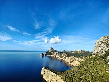 serra de tramuntana, lago, montagne, Spagna, paesaggio, natura, patrimonio dell'UNESCO, unesco, sito del patrimonio mondiale, paesaggio culturale, scogliera