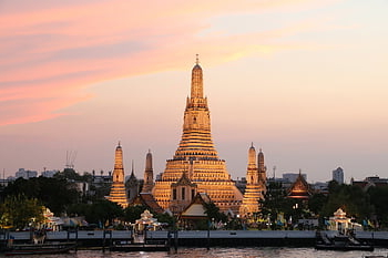 Bangkok, Thaiföld, wat arun, napnyugta, Wat Arun Sunset, templom, Ázsia, buddhizmus, vallás, lelkiség, kultúra