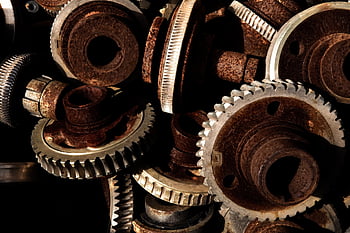 brass, bronze, copper, rusty, metal, construction, design, engine, engineering, gear, industry