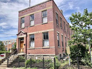 Old Southgate Street School, 아프리카 계 미국인 공동체, 뉴 포트 켄터키, 벽돌 구조, 2 층, 화려한 처마 장식, 고등학교 프로그램, 브라운 v. 교육위원회, 학교 분리, 캠벨 카운티, 역사적인 건물