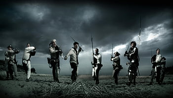 medieval knights, reenactment battle, stormy skies, dramatic scene, charging knights, medieval swords, historical reenactment, medieval armor, medieval warfare, medieval history, medieval battle