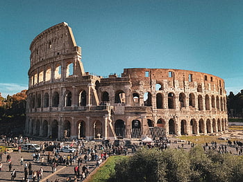 colosseo romano, Vista maestosa, antica architettura romana, Colosseo storico, Roma, turisti, Italia, punto di riferimento, anfiteatro, destinazione del viaggio, sito storico