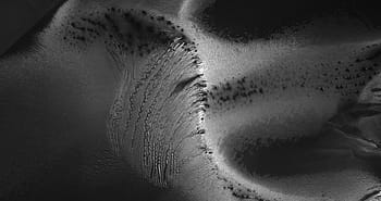 Mars, Kráter Kaiser, duny, klikaté rokle, Oxid uhličitý, trosky proudí, detekce změny, geologie, astronomie, nasa, výšce