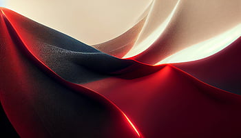 abstract waves, red and white, subtle gradients, flow liquid lines, design element, artistic view, fabric waves, movement, fluidity, red and black, abstract fabric