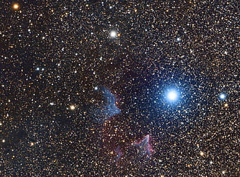 Duch Cassiopeia, IC59, IC63, Gamma Cas, astrofotografie, DSLR obrázek, kánon 6d, Skywatcher Esprit 100, Optolong L filtr, prostor, vesmír