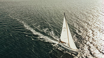 voilier, le large, prise de vue aérienne, mer Égée, alaçatı, dinde, eau pétillante, croisière, voile, yacht, paysage marin