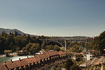 Berna, Aare, fiume, Svizzera, città, ponte, paesaggio