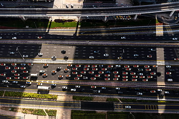 aerial photography, cars on road, Dubai highway, busy traffic, elevated roads, high angle view, urban transportation, city traffic, road infrastructure, traffic congestion, aerial view
