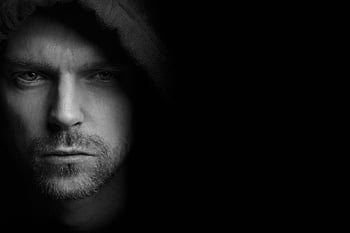 face, mysterious, mystery, dark, shadows, spotlight, serious, beard, scary, ghost, horror
