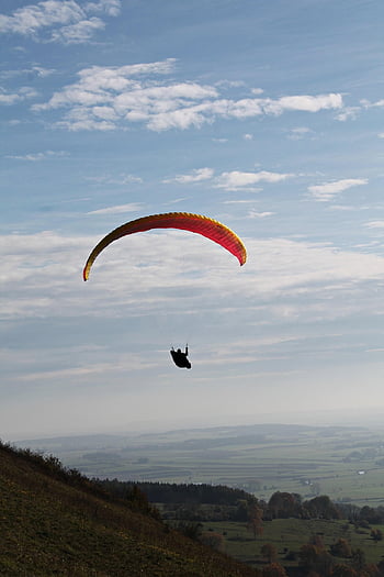 fallskjermhopping, natur, fallskjerm, flying, paragliding, sport, fritid, eventyr, Fritidsaktivitet, paraglider, himmel