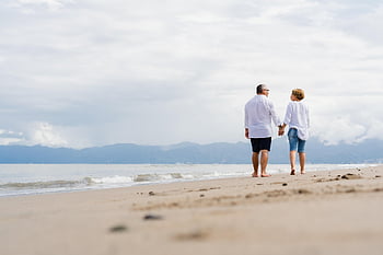 spiaggia, coppia, tempo libero, passeggiare, romantico, natura, amore, Gli amanti, insieme, romanza, relazione