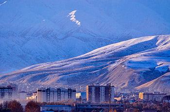 mountains, winter, nature, bishkek, middle Asia, kyrgyzstan, city, winter Landscape