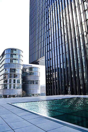 düsseldorf, architecture, media Harbour, building, modern, skyscraper, city, office Building, glass, window, facade