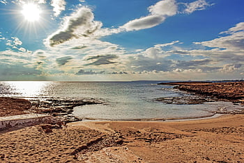 ชายหาด, หาดทราย, ทะเล, ท้องฟ้า, เมฆ, ธรรมชาติ, การท่องเที่ยว, ปลายทาง, ไซปรัส, เอเยียนาปา, ขอบฟ้า