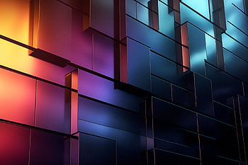 futuristic, modern, architecture, building, wallpaper, background, techy, geometric, shapes, colorful, gradient