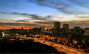 město, cestovat, cestovní ruch, architektura, panoráma města, budov, v xinjiangu, urumqi