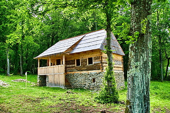 cabin In The Woods, nature, cabin, log Cabin, house, home, wooden, wooden House, building, facade, architecture
