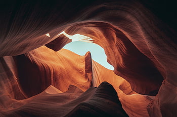 canyon dell'antilope, Arizona, formazioni di arenaria, luce del sole, vista incredibile, arenaria turbinante, bellezza naturale, paesaggio desertico, Formazioni rocciose, geologia unica, canyon della scanalatura