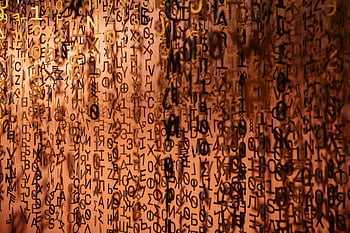 abstract letters, floating symbols, creative texture, visual display, artistic composition, typography art, letter collage, symbol pattern, abstract design, text art, letter art