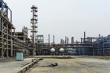 petrochemical industry, industrial refinery, pipelines, large steel structures, detailed view, petrochemical plant, industrial structures, refinery equipment, industrial landscape, chemical plant, industrial scene