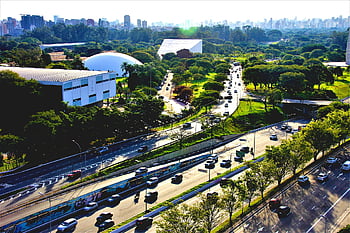 Sao Paulo, sampa, san paolo, sp, világváros, nagyvárosi, Brazília, szállítás, sínek, vonat, építészet