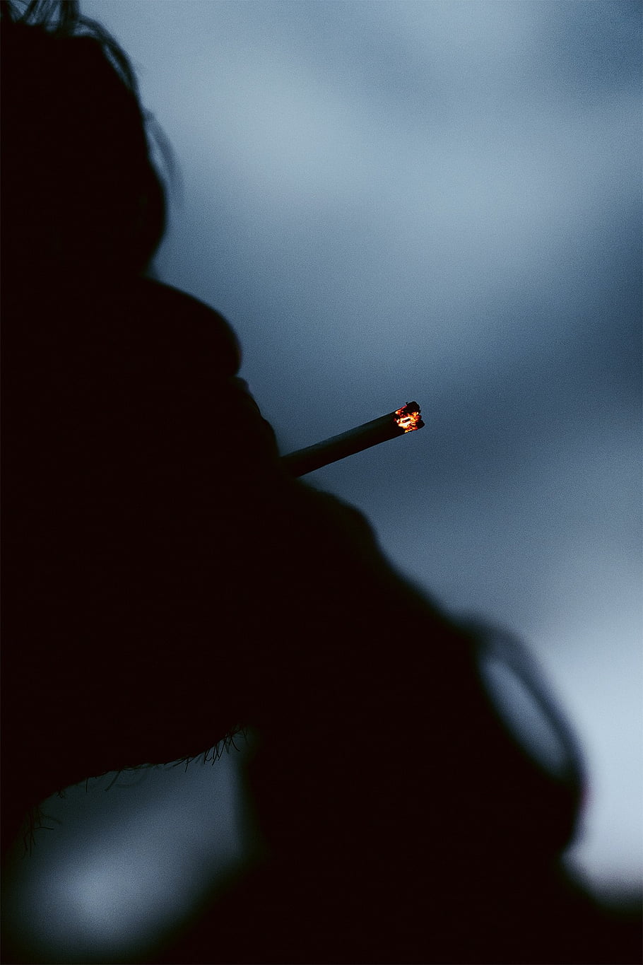 cigareta, kouření, závislost, nezdravý, kouř, pocity, Deprese, smutek, filmové, modrá hodina, člověk