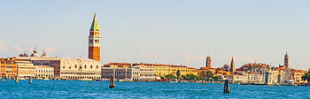 venice, city, sea, water, channel, city Square, tower, st Mark's Square, doge's Palace, skyline, panorama