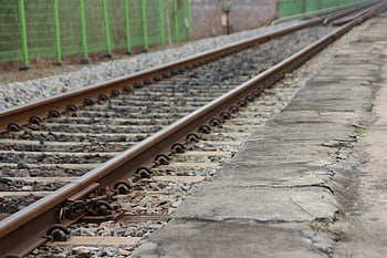 Corée, chemin de fer, Piste, voies ferrées, rail, transport, la plate-forme, train, Plate-forme, vieux, pour l'acier au carbone