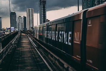 train, buildings, urban, modern, skytrain, mrt, technology, traffic, architecture, city, cityscape