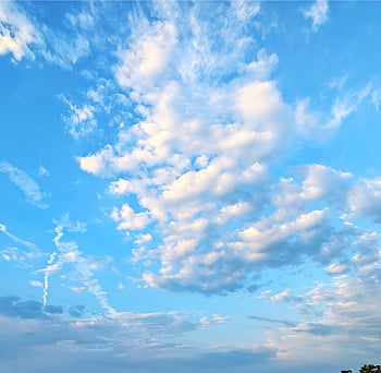 cloudscape, kumulus, awan, stratus, awan tipis, langit, alam, langit biru, sayang, Cloudscape pagi, contrails