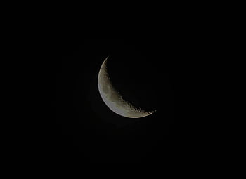 srpek měsíce, noční obloha, Lunární scéna, půlměsíc, tapeta na zeď, klidný, temná obloha, měsíční svit, nebeský, astronomie, noční výhled