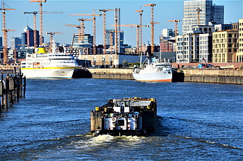 Labe, přístav, hafencity, Hamburg, Německo, město, hamburgensien, motivy portů, přístavní plavba