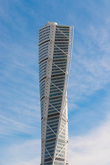 otáčení trupu, malmö, trup, budova, mrakodrap, mezník, kroucení, vysoký, mrak, skåne