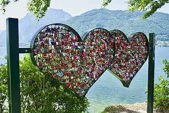 padlocks, locks, love, relationships, locked, heart, engagement, promise