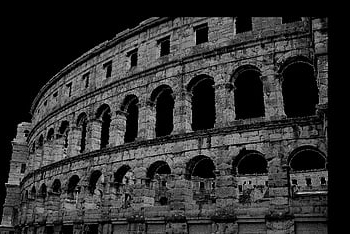 PSD, isolato, Colosseo, Roma, costruzione, romani, giro turistico, giochi gladiatori, storico, antico, Italia