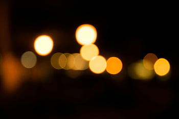 bokeh světla, rozmazané světla, Golden Bokeh, Teplá atmosféra, Slavnostní atmosféra, tmavé pozadí, bokeh efekt, Zlaté kruhy, Světla mimo zaostření, noční světla, abstraktní světla