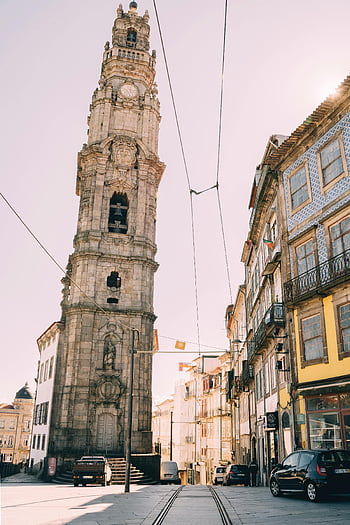 clerigos toren, porto, verticaal schot, iconische mijlpaal, reisbestemming, historische architectuur, Europees stadsgezicht, stedelijke scène, Portugal, toeristische attractie