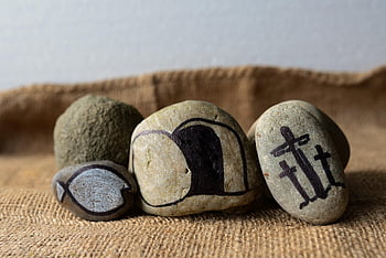 velikonoční, vášeň, víra, křesťanství, kameny, symbol, vzkříšení