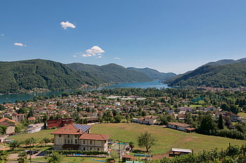 hora, vesnice, lugano jezero, scénický, cestovní ruch, Magliaso, Agno, lugano, Ticino, švýcarsko, kanton ticino
