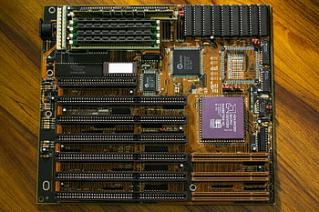 papan induk antik, tampilan close-up, Sirkuit yang rumit, komponen komputer, komponen motherboard, komputer vintage, papan sirkuit, komponen elektronik, desain papan induk, perangkat keras komputer, Teknologi vintage