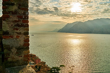 italy, lake Garda, sunset, nature, veneto, mediterranean