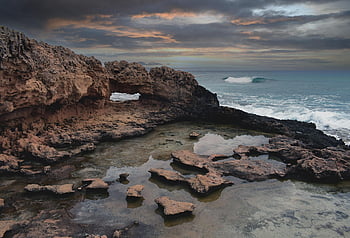 rock Formation, coast, waves, sea, rocky Coast, beach, seashore, nature, seascape, scenery, cyprus