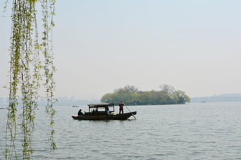 loď, veslice, jezero, výlet lodí, Příroda, plavba lodí, ostrov, voda, sladká voda, západní jezero, hangzhou
